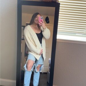 Elegant Cream Women's Cardigan